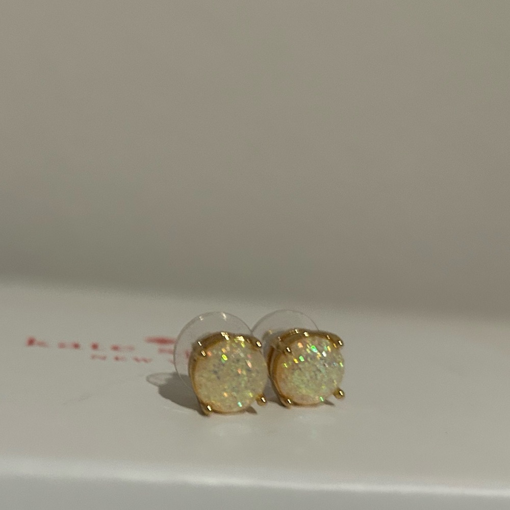 Kate Spade Opal Glitter Stud Earrings - Picture 3 of 3